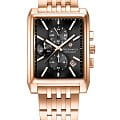 Greenwich Greenwich Galeon Chrono GW 553.40.11  GW 553.40.11 кварцевые мужские часы  черный циферблат, браслет нержавеющая сталь с pvd-покрытием — вид спереди
